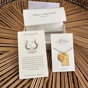 Spell Stargazer Gold Zodiac Taurus Necklace